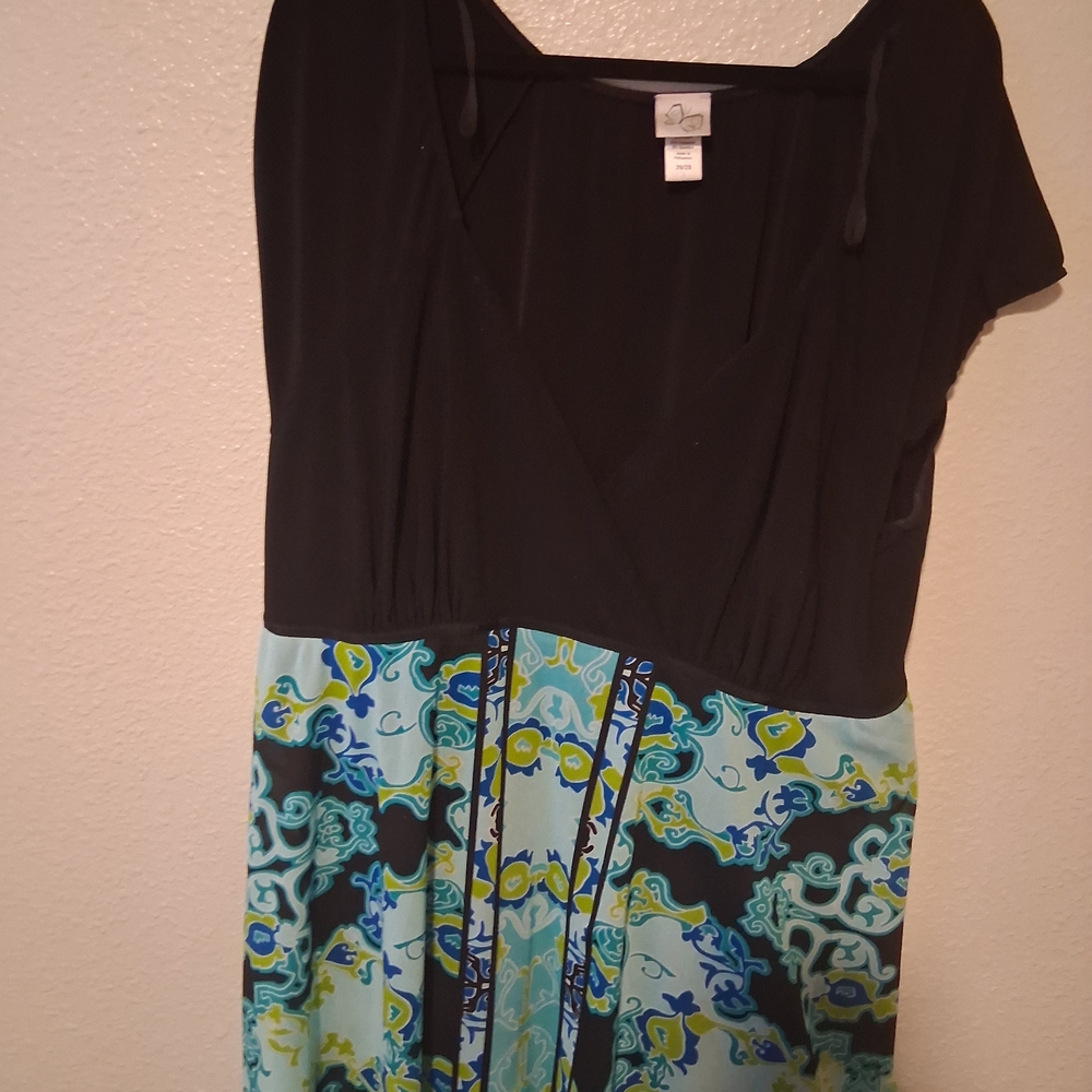 Black and Blue Patterned Dress